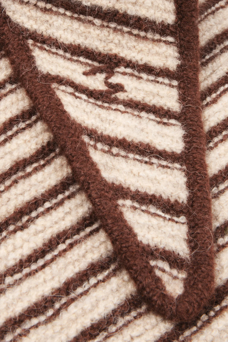 Moismont Fanfan stripe neck scarf - ecru & chocolate