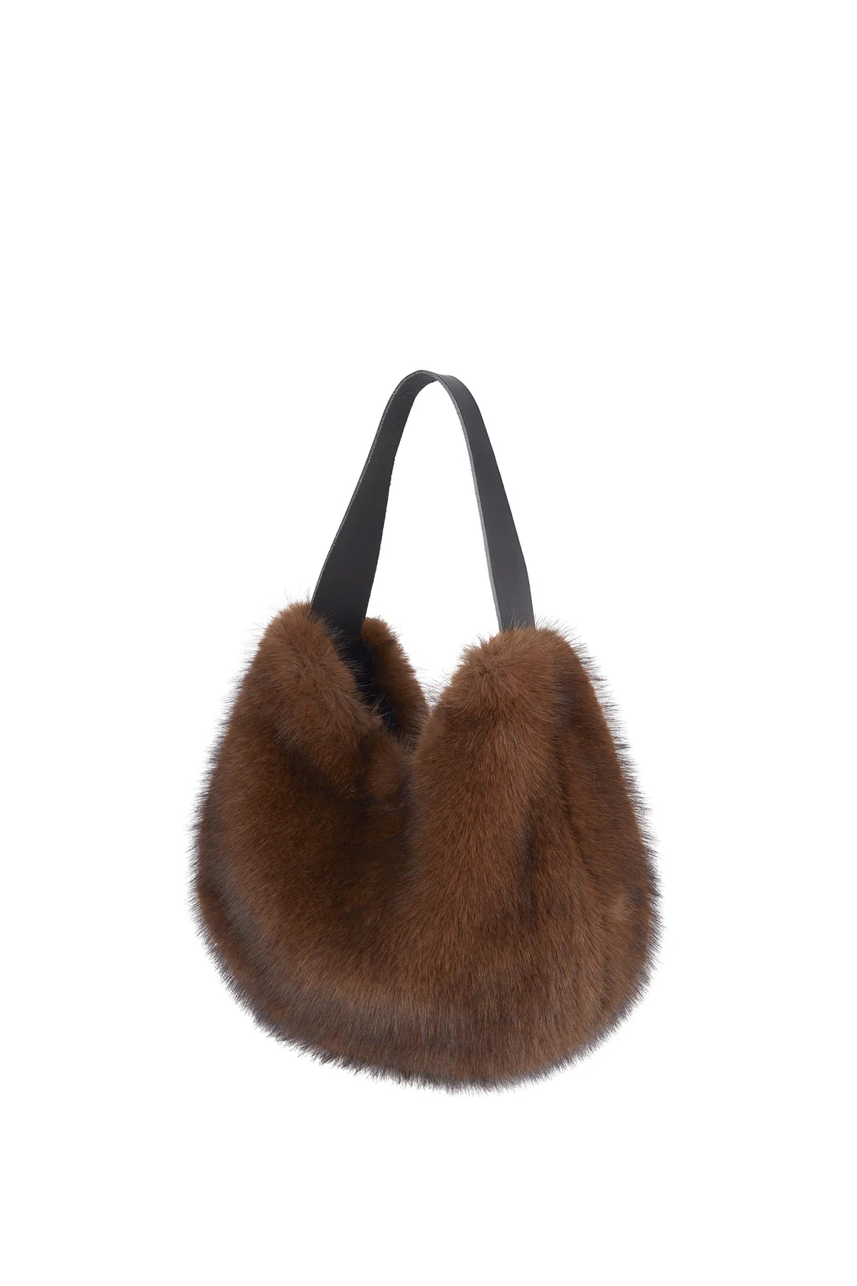 helen moore Slouch faux fur bag - mahogany