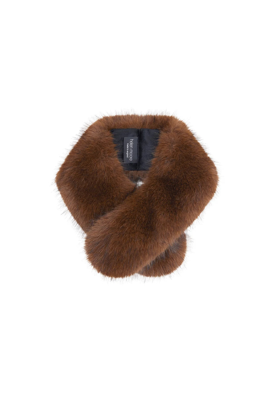 helen moore vintage collar scarf  - mahogany