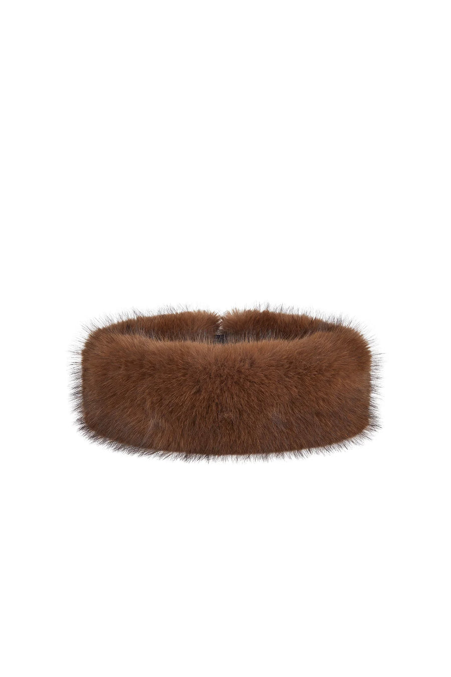 helen moore Huff faux fur head band - mahogany