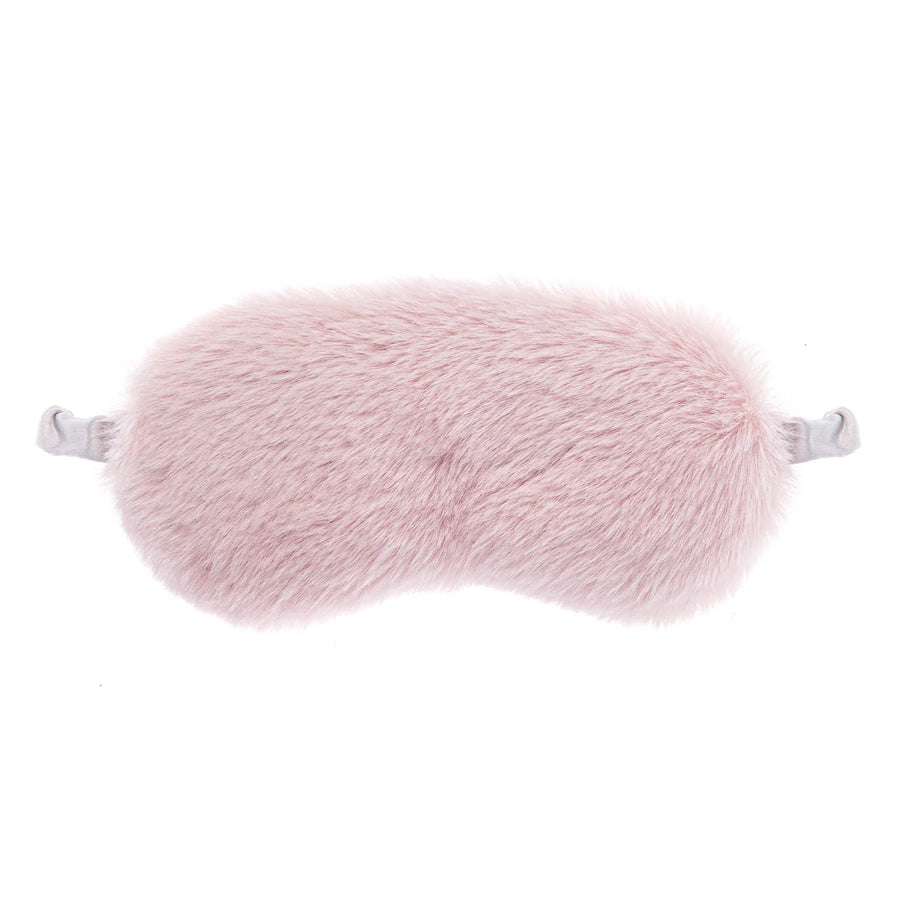 helen moore faux fur eye mask - pink cloud