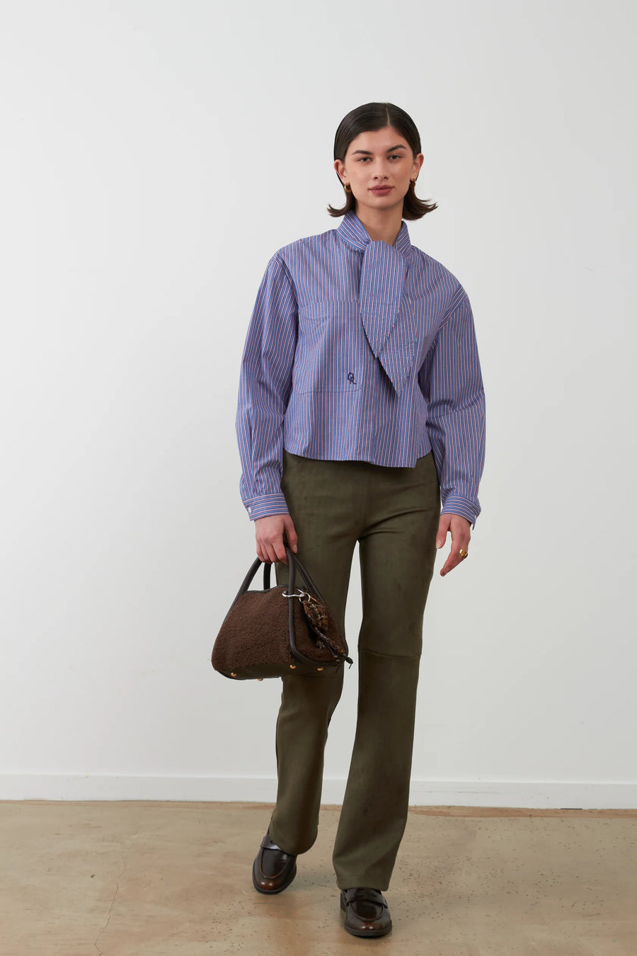 Orfeo Arnold Striped shirt with tie