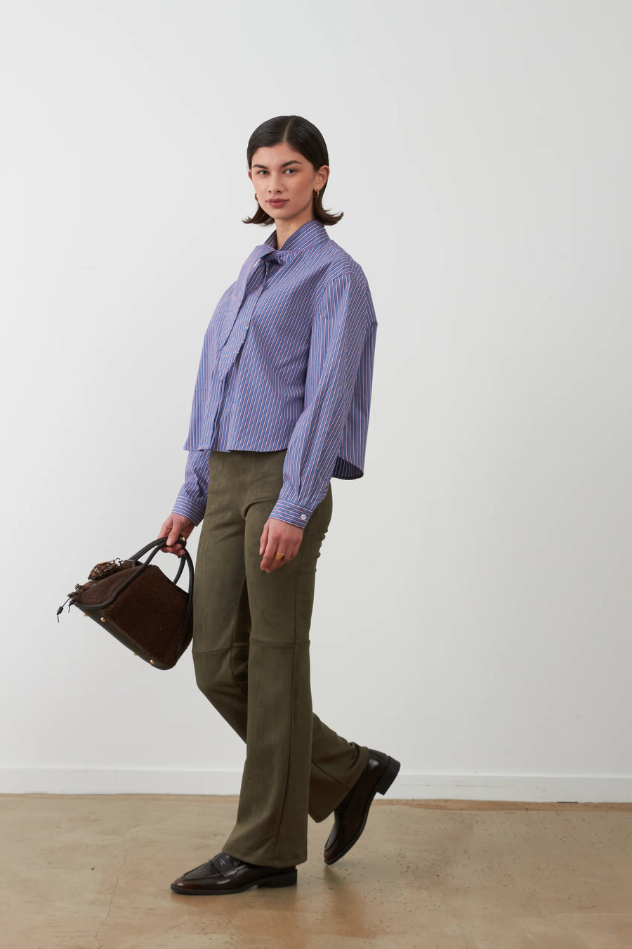 Orfeo Arnold Striped shirt with tie