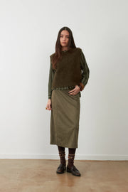 Orfeo knitted tank top  - khaki
