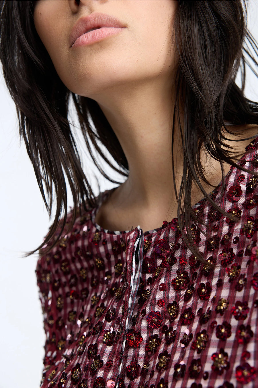 Munthe Cakio sequin jacket / top - Bordeaux
