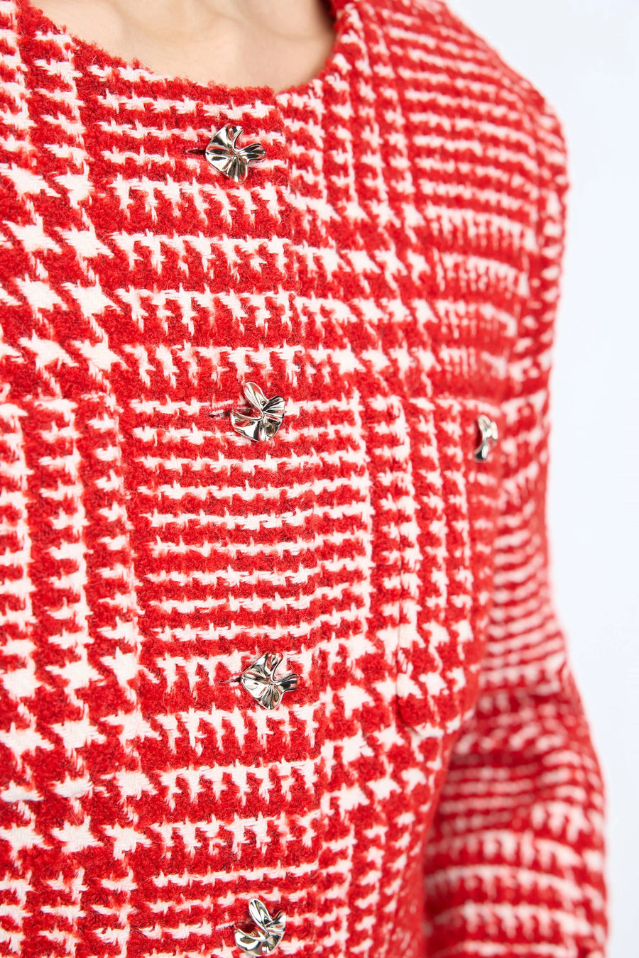 Munthe Clora check jacket - red