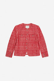 Munthe Clora check jacket - red