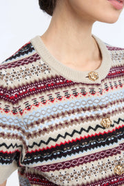 Munthe Coraline short sleeve knit - mixed sand