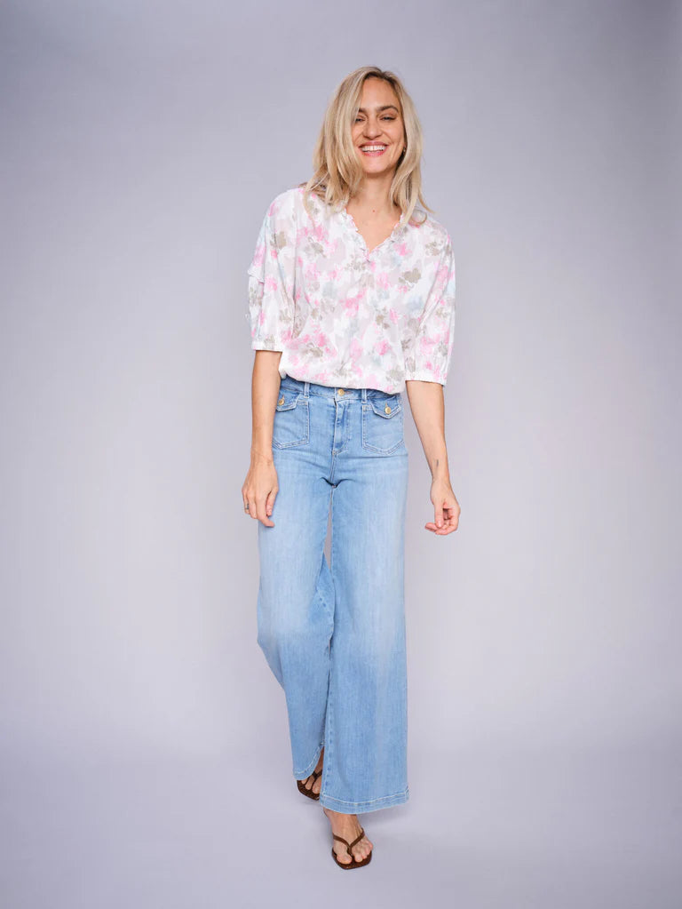 Mos mosh Colette Grendel cropped jean - midwash