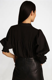 Munthe Chapter short  sleeved blouse - black
