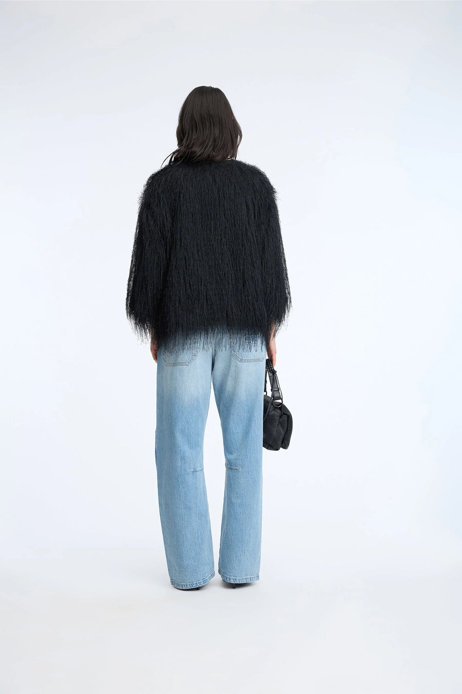 Munthe Cyanna fringe jacket - black