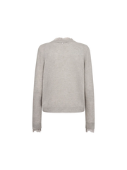 Mos mosh Helmi lace knit cardigan - light grey