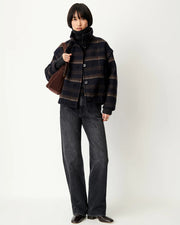 Sessùn Paolino check jacket - navy