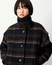 Sessùn Paolino check jacket - navy