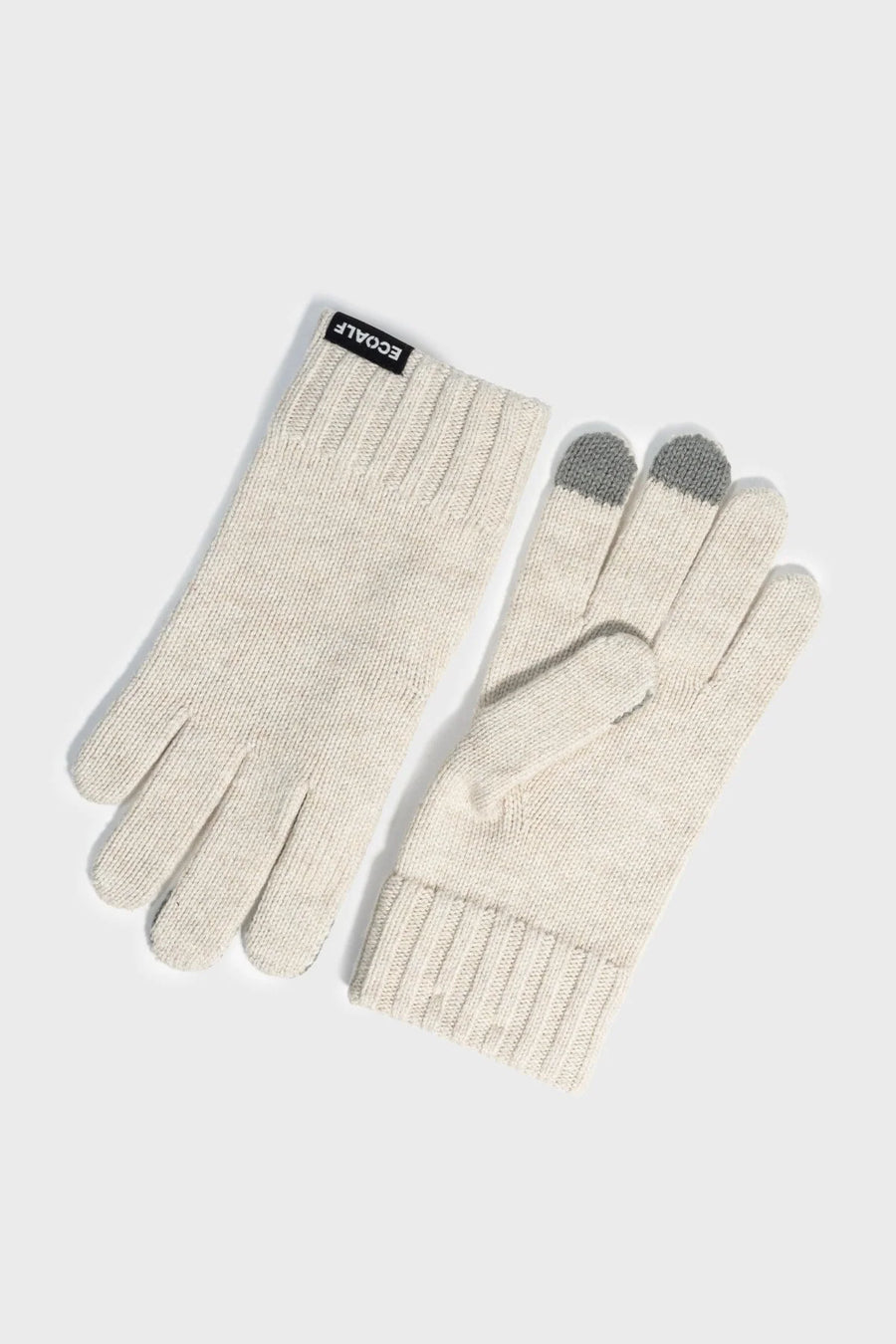 Ecoalf wool gloves - bone melange
