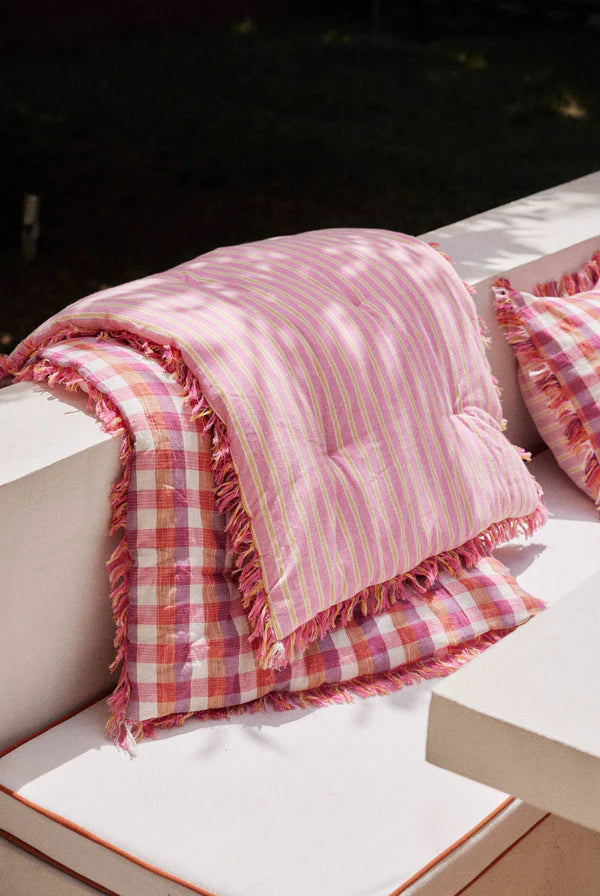 Louise Misha “Jamy” sofa cover/ rug - sun pink