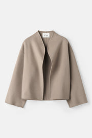 Soft Goat short jacket - dark sand