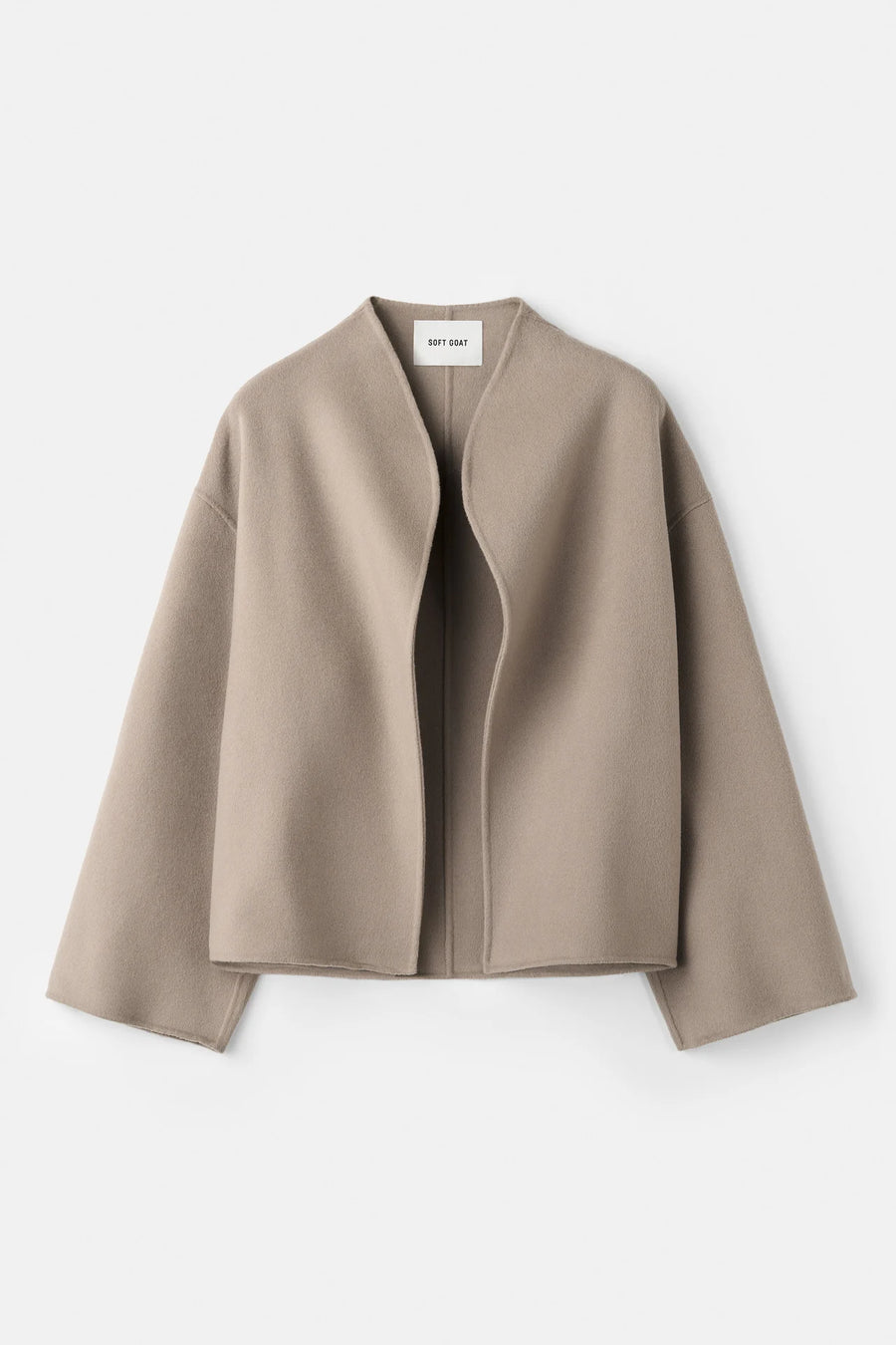 Soft Goat short jacket - dark sand