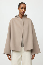 Soft Goat short jacket - dark sand