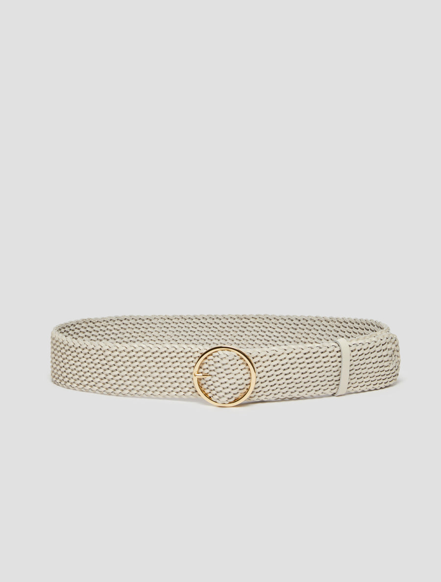 Penny Black Vadet weave leather belt - ivory