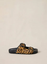 Petite Mendigote Kora animal print flatbed sandals