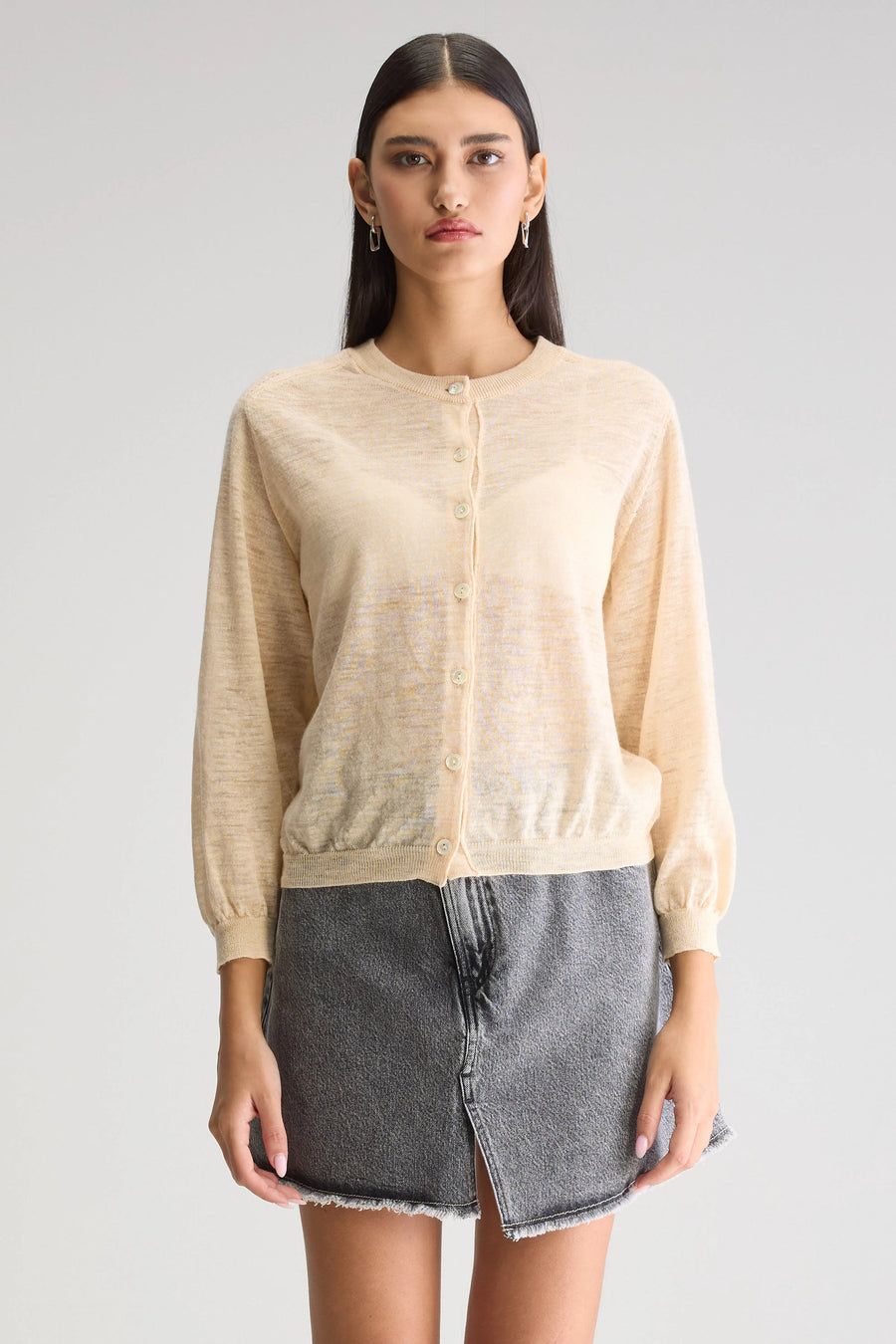Bellerose Neeta button through cardi - ivory