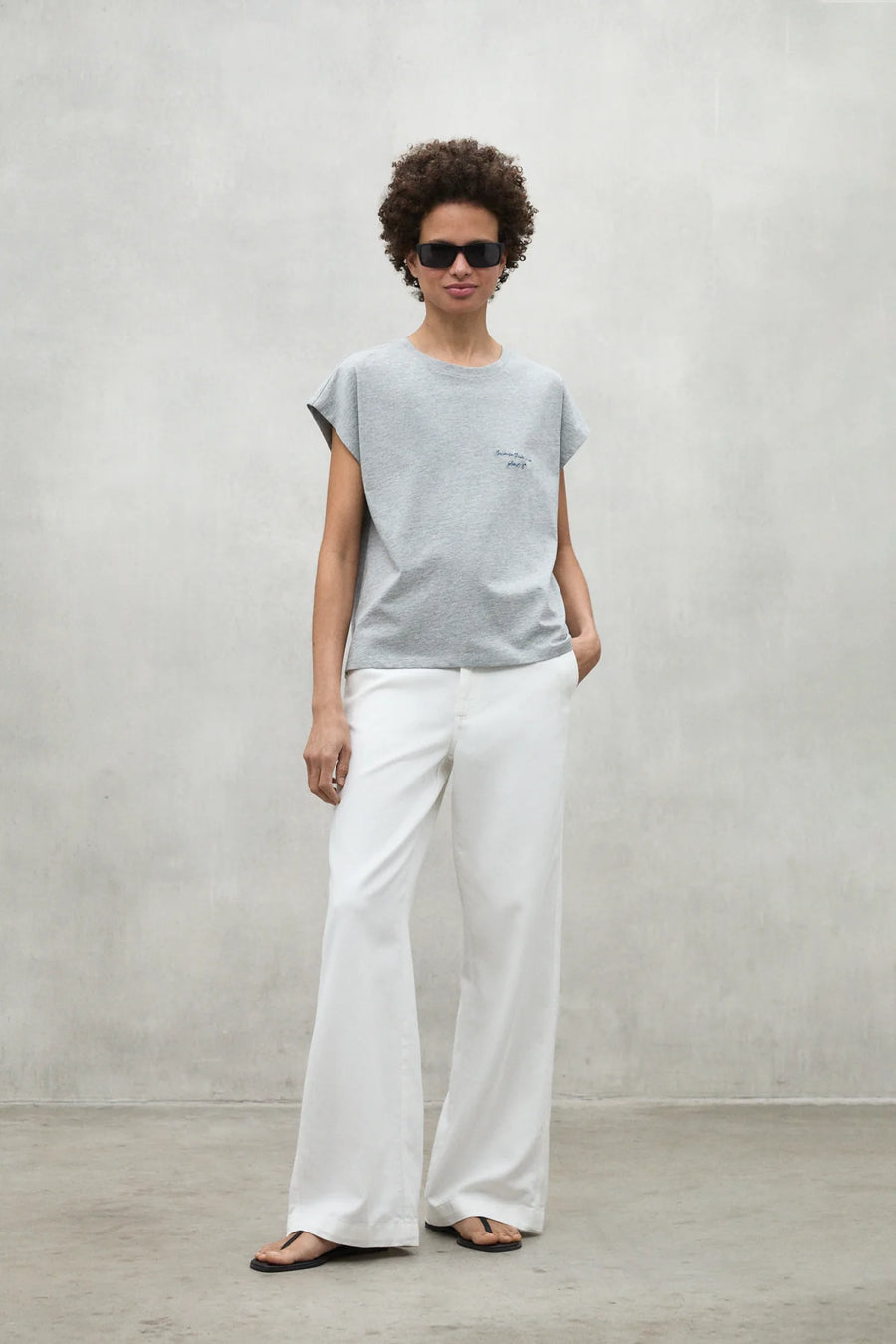 Ecoalf Namur t shirt sleeve jersey- grey marl