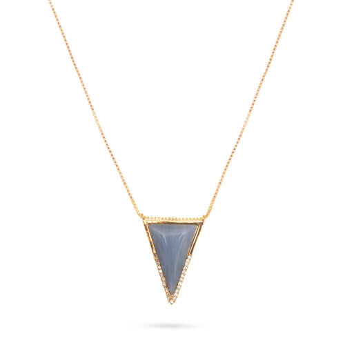 Talis Chains Triangle pendant - blue lace