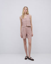 Yerse linen shorts - dusty pink