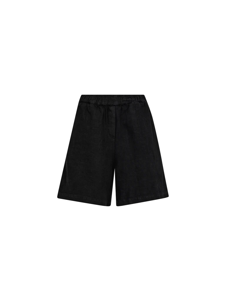 Mos Mosh Emmie linen Bermuda short - black