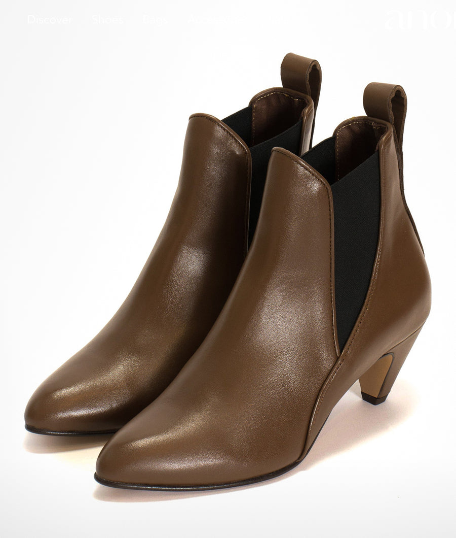 Anonymous Copenhagen Rikley leather boot - dark taupe