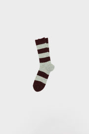 Bellerose Bineau striped socks - wine