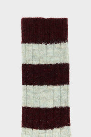 Bellerose Bineau striped socks - wine