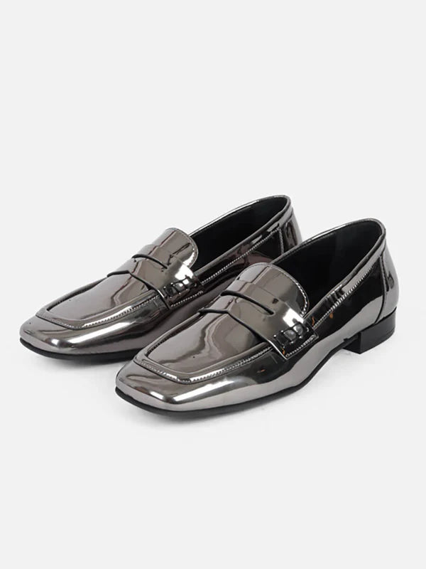 Bukela Marmo loafer shoe - silver