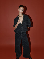Heyanno Noble drapey trouser - black