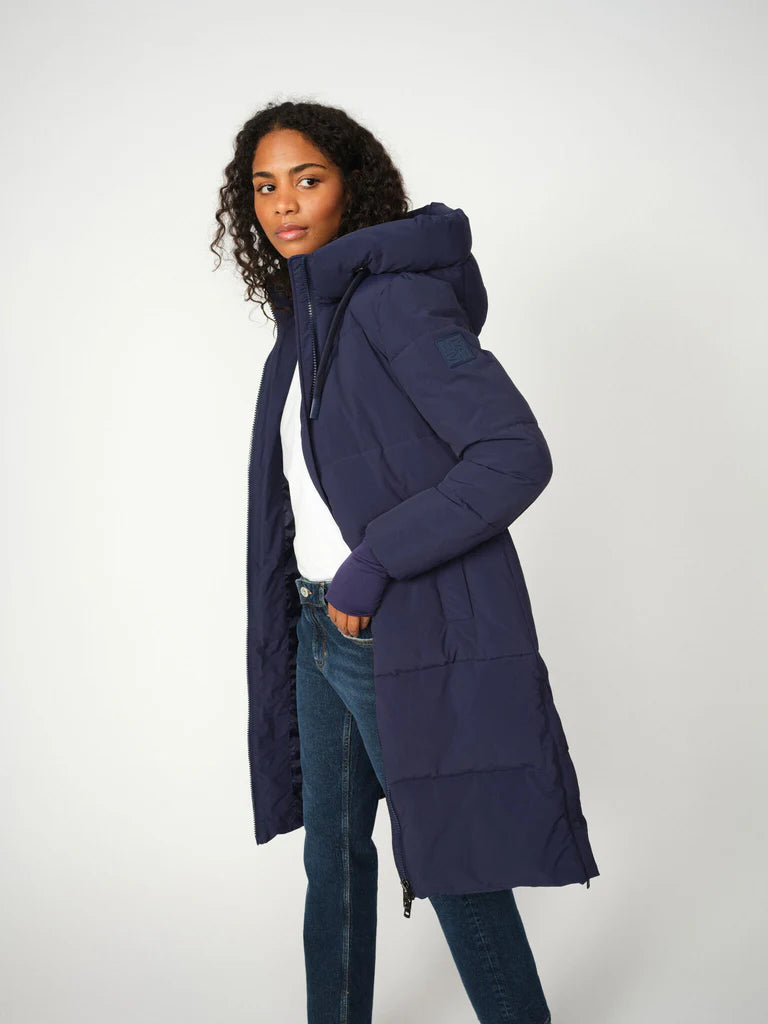 Mos mosh Ollie Terma long coat - maritime blue