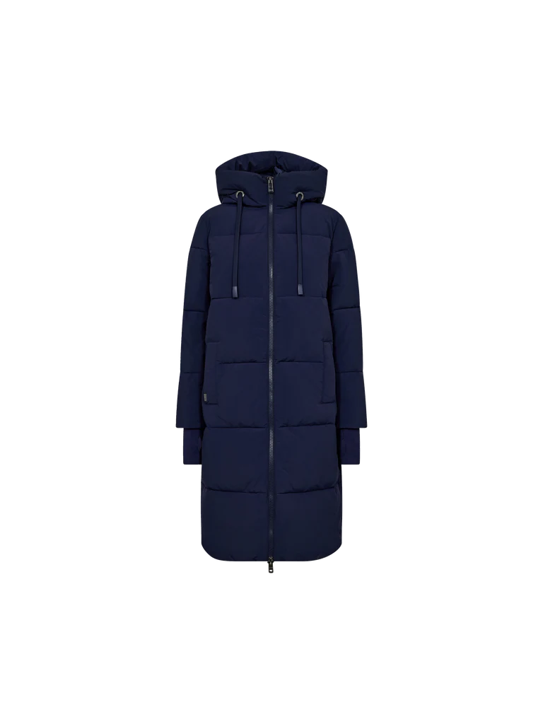 Mos mosh Ollie Terma long coat - maritime blue