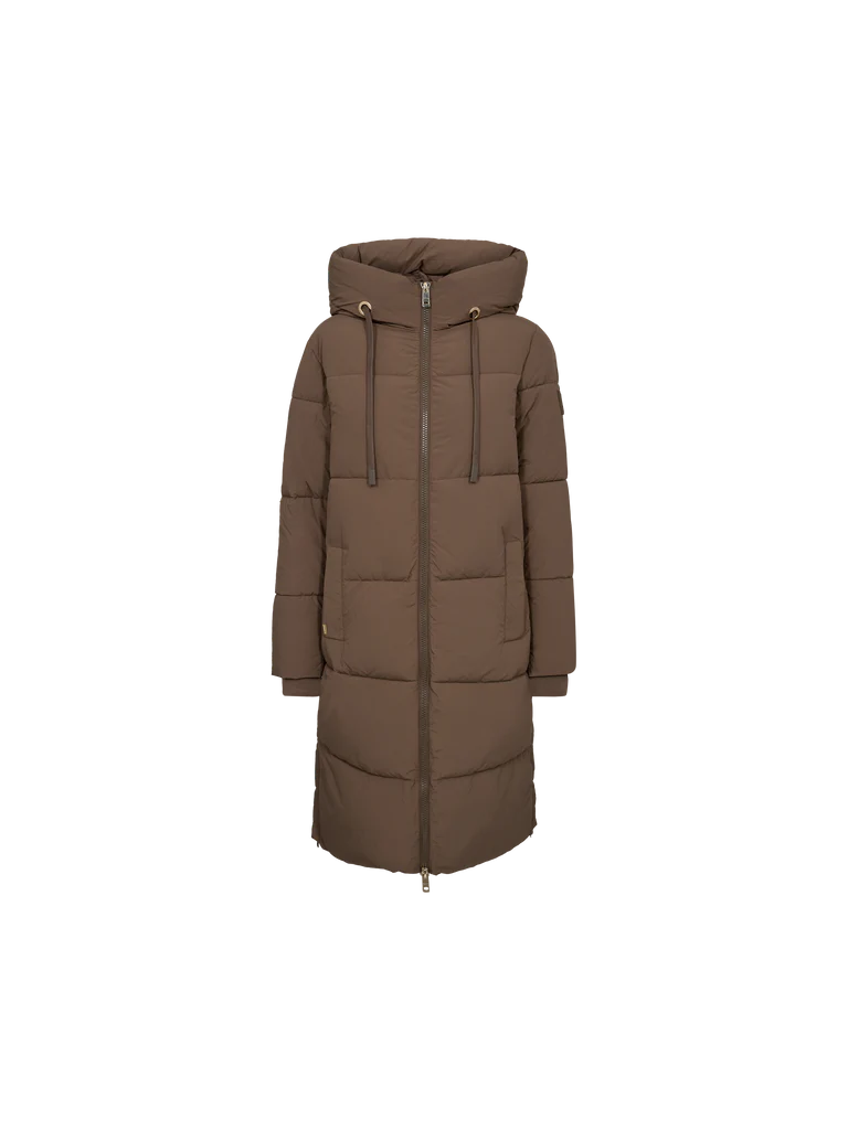 Mos mosh Ollie Terma long coat - chocolate chip