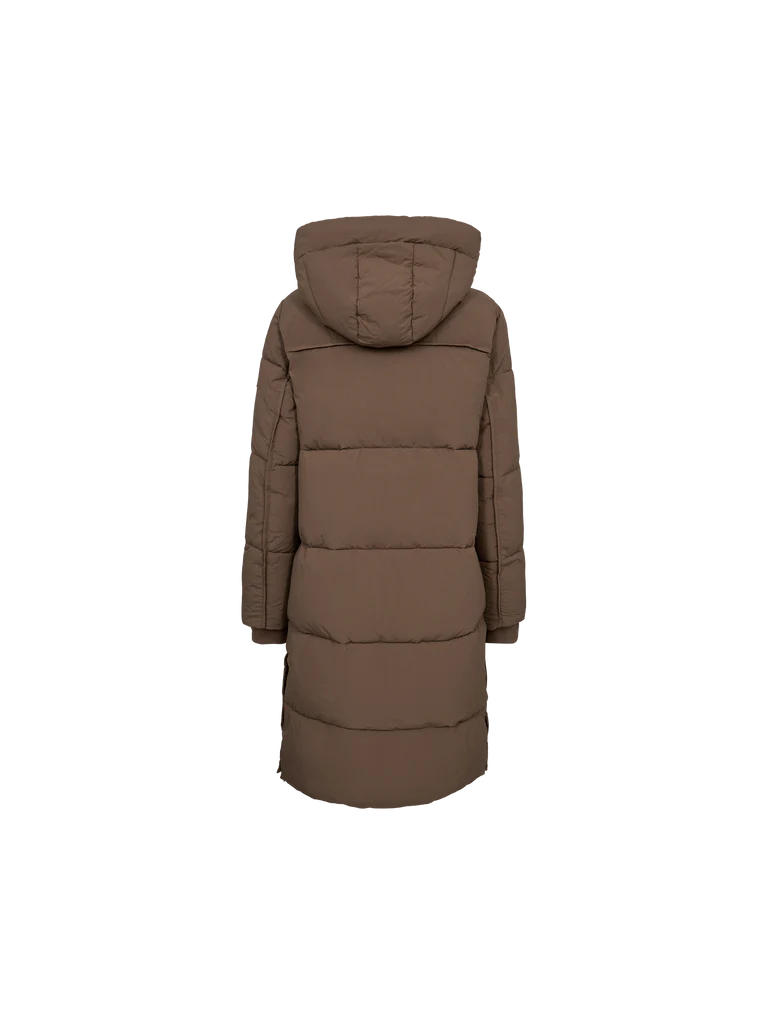Mos mosh Ollie Terma long coat - chocolate chip