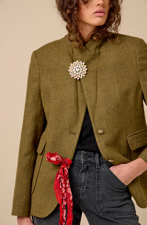 Five Jeans Vania wool blazer - forest