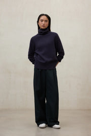 Ecoalf Caqui roll neck jumper - blueberry