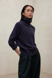 Ecoalf Caqui roll neck jumper - blueberry