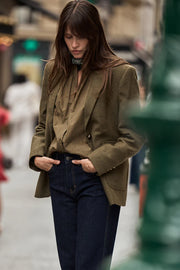 Five Jeans Vania wool blazer - forest