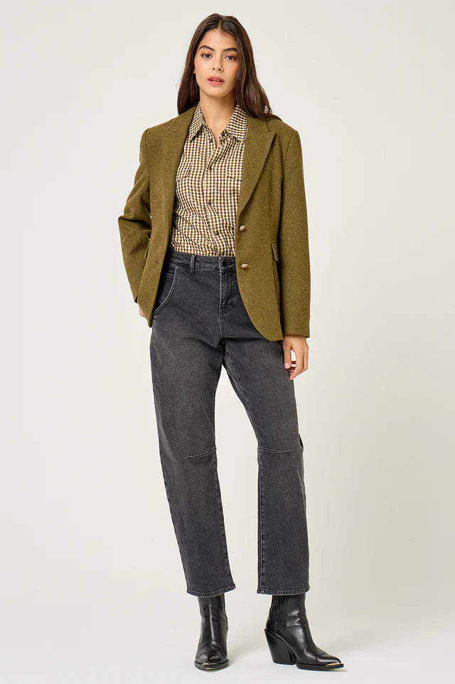 Five Jeans Vania wool blazer - forest