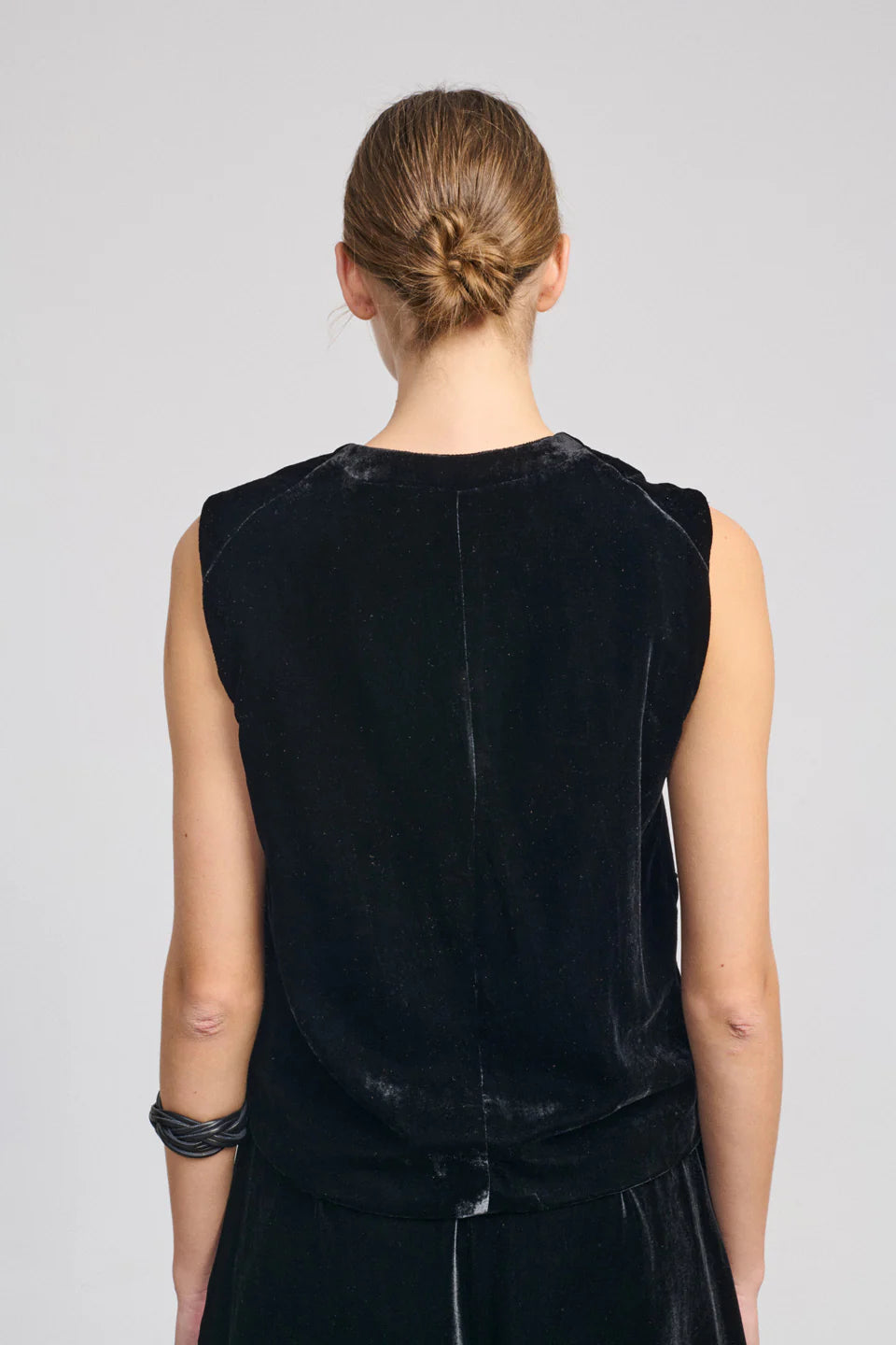 Beatriz Furest Harris velvet waistcoat/top - black