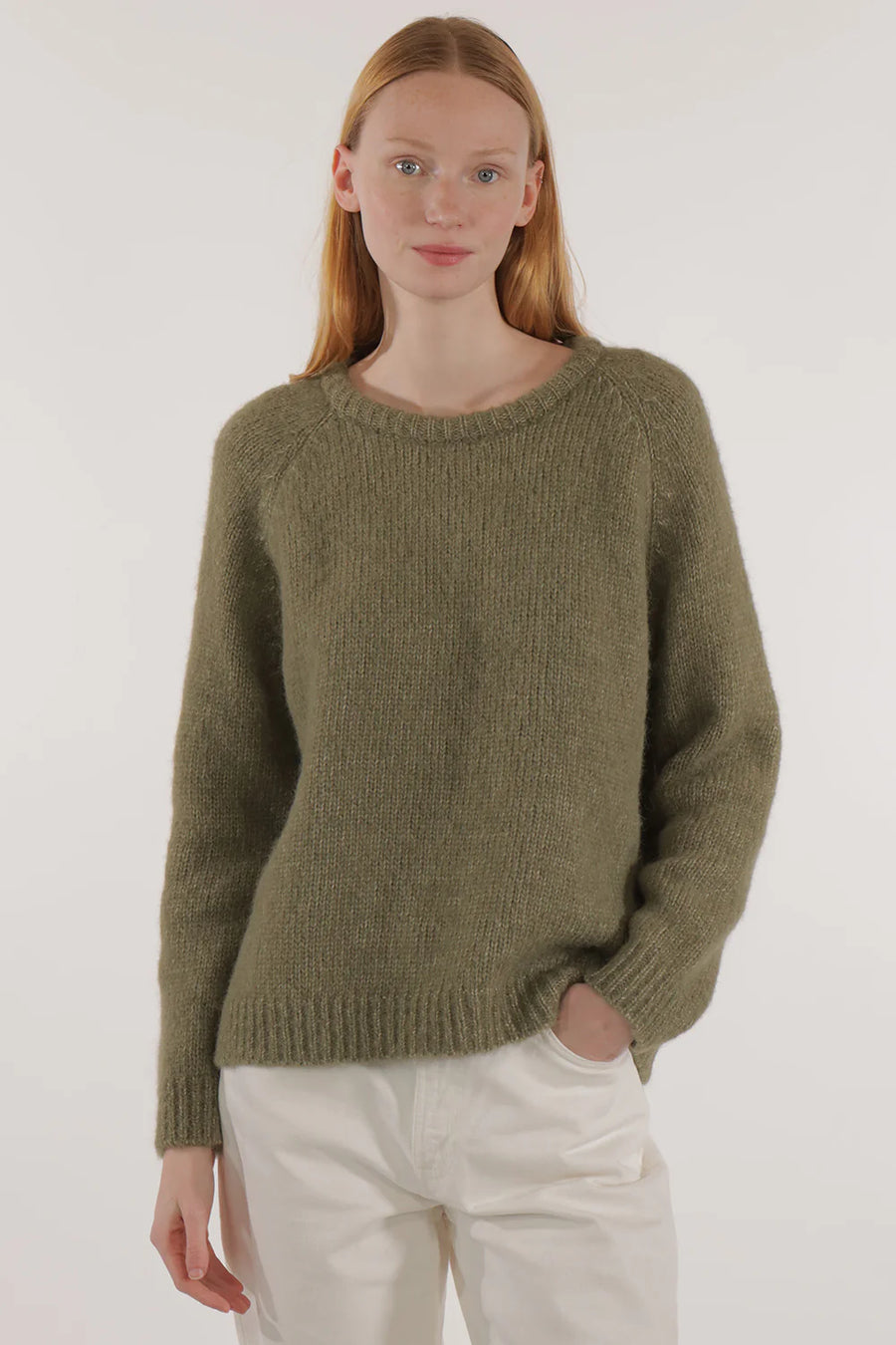 Les Racines Du Ciel Danae raglan jumper - khaki