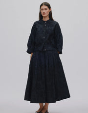 Rabens Saloner Jacquard shirt jacket - black
