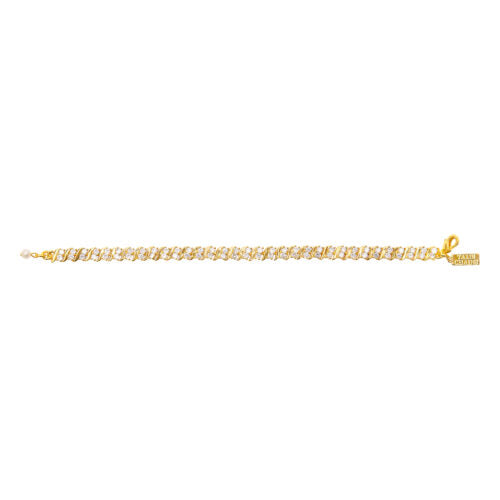 Talis ridged tennis bracelet - gold