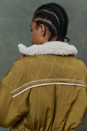 Louise Misha Tanya embroidered coat - olive