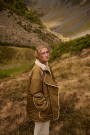 Louise Misha Tanya embroidered coat - olive